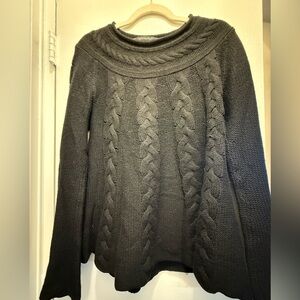 Super Soft Black Cable Knit Sweater -